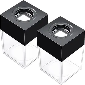 grwanpen® Extra Large Magnetic Paper Clip Dispenser – 500 Clip Capacity, Heavy-Duty Magnetic Desktop Organizer for Office, Home Office & School Supplies – Efficient Organization,Black,2-Pack