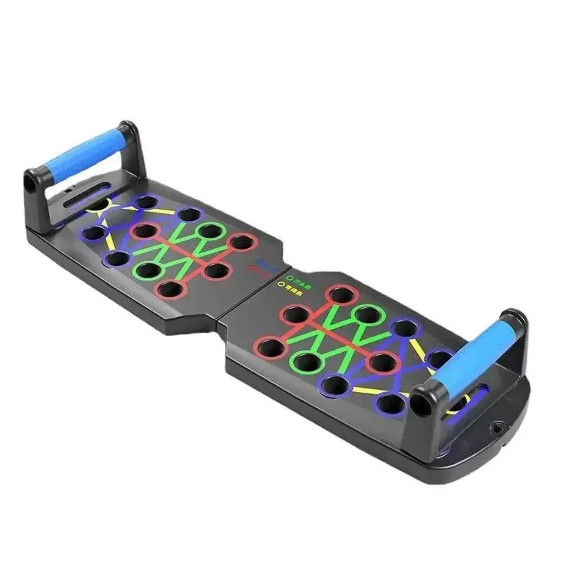 Color-Coded Push Up Board – Foldable Upper Body Workout System with Anti-Slip Grips, Portable Fitness Equipment for Home Exercise