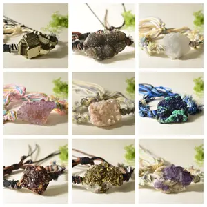 [No.B010-B018 Tray #C]Unique handmade crystal braided bracelet
