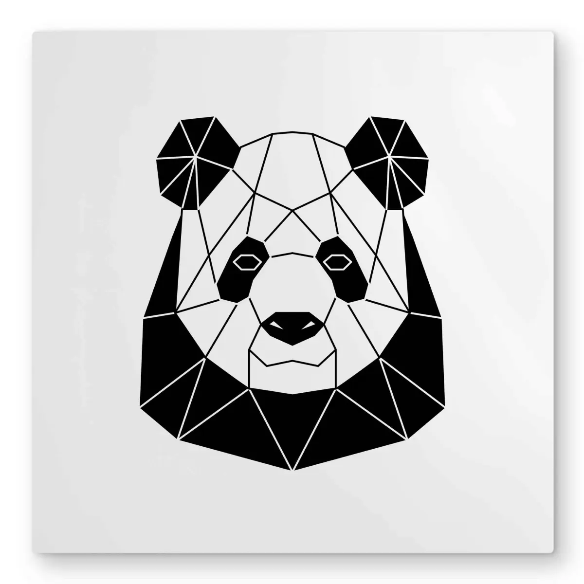 Begin Home Decor C1MP3232JBGOAF 32 x 32 in. Geometric Panda - Retro Bedroom Metal Print Wall Art for Home Decor