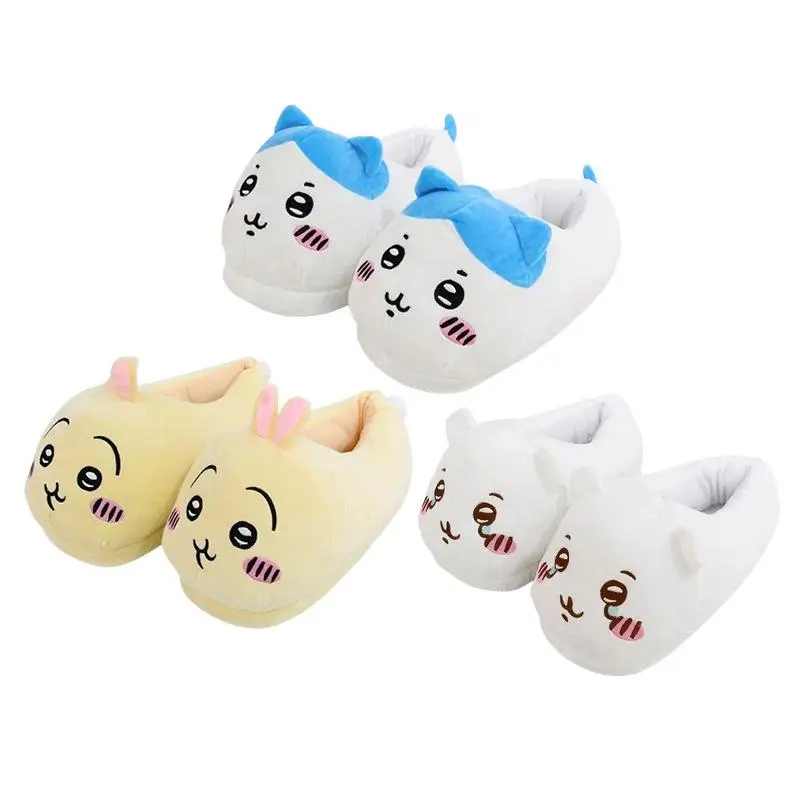 Chiikawa Jiikawa Plush Slippers Self-deprecating Bear Usachi Xiaobachiika Cute Slippers Indoor Super Soft Cotton Shoes Girl Gift