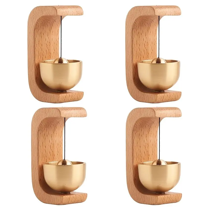 Wireless wooden wind chime doorbell, easy-to-install solid wood doorbell, multi-color silent doorbell, ideal for bedroom, home and entrance decoration
