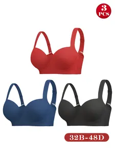 Mimilemon 3PC Full coverage  Push-up  bra for women everyday Comfort  full cup bra Seamless Tshirt Bras Sports Bra Bralette Basic Comfortable Fit Womenswear Everyday  TikTokShopBlackFriday Close comfortable Bra pushup  bea