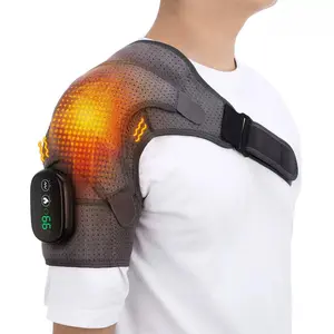 Wireless Heating Shoulder Massager, Shoulder Massage Wrap with Vibration Function, Electric Shoulder Wrap for Men and Women