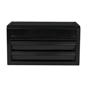 Hyper Tough Mini 10-Inch 2-Drawer Steel Toolbox – Black