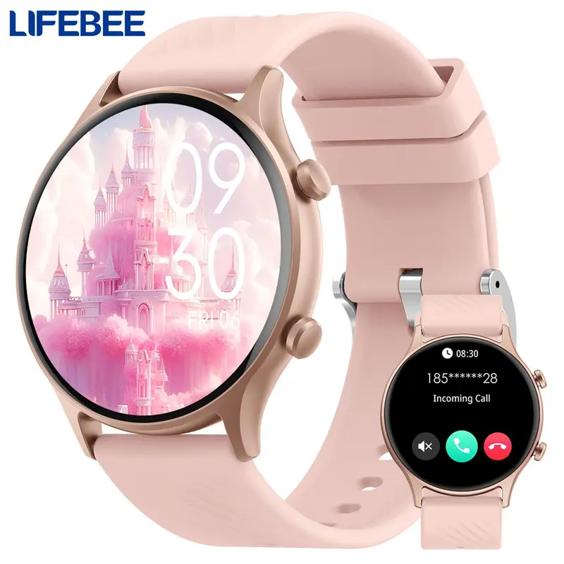 LIFEBEE Multifunctional Smart Watch for Women Men, (Answer/Make Calls) Fashionable Digital Smartwatch Exquisite Band Watch IP67 Waterproof Activity Sports Tracker for Women Men Wristwatch