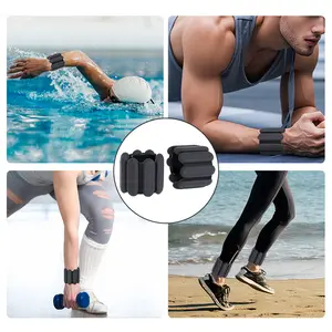 Silicone Weighted Wristband Detachable Swimming Running Fitness Ring Energy Ring, Wrist Arm Weights Adjustable Workout Accessory for Athletes & Gym Enthusiasts
