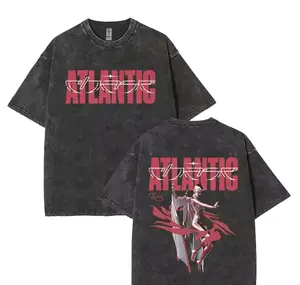 Chase Atlantic Lost in Europe and UK Tour 2025 Album Vintage Washed T Shirts Men Hip Hop Gothic Short Sleeve T-shirts Streetwear