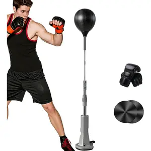 Punching Bag with Stand - One-Touch Suction Attachment,Height Adjustable,Speed Bag for Training, Boxing Equipment, Boxing Bag for Teens & Adults