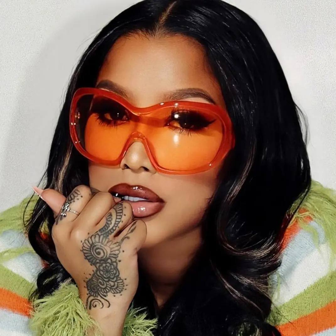 Oversized Trendy Wrap Around Sunglasses for Women Men - Cool  display picture 2