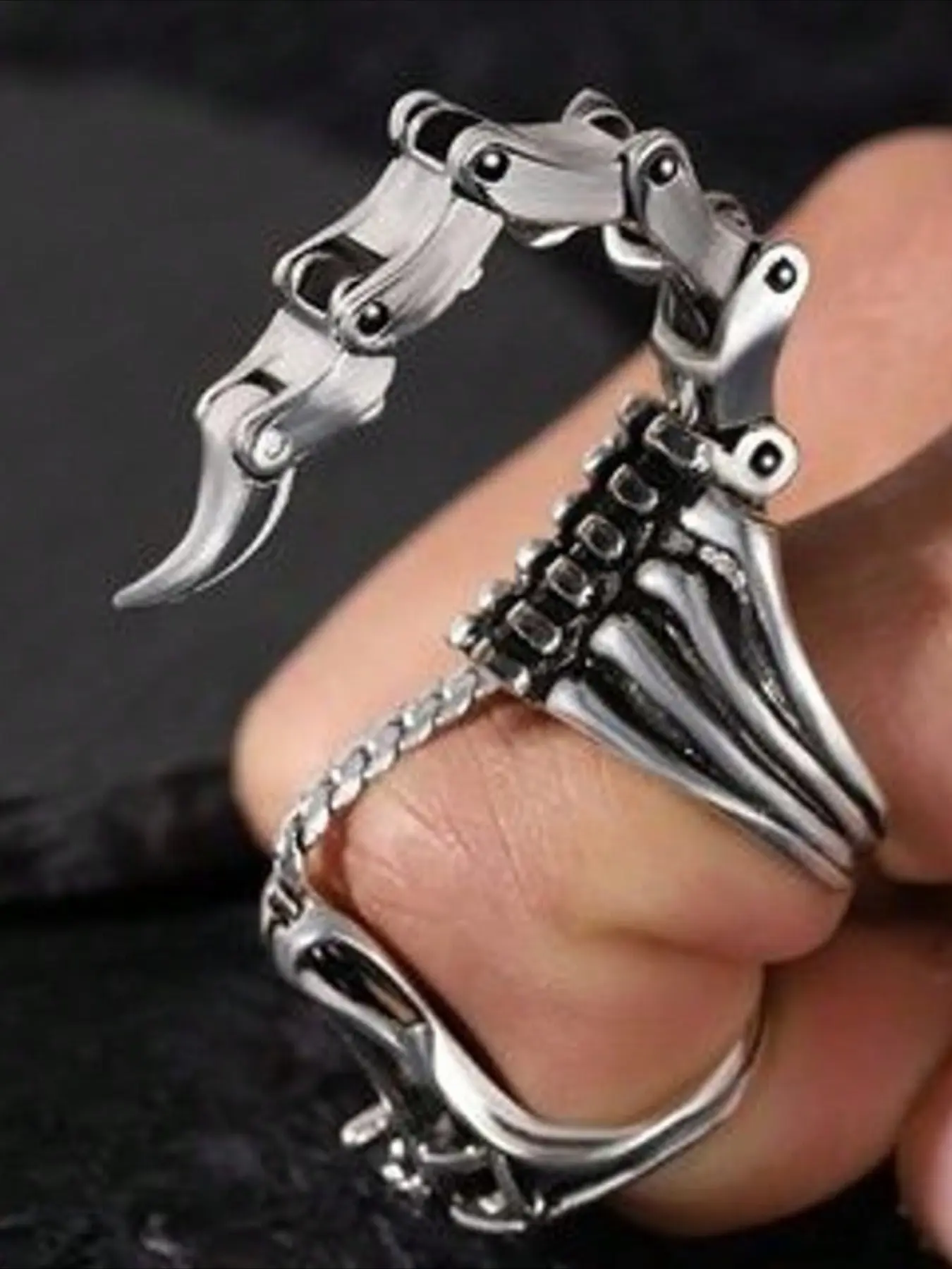 1pc Unique and Movable-jointed Scorpion Ring in Punk Gothic Hip-hop Style, Suitable for Both Men and Women To Wear, Suitable for Music Festivals, Parties and Halloween Events, Statement Ring Unique Rings