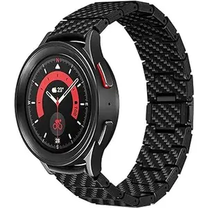 PITAKA Watch Band for Galaxy Watch 6, Galaxy Watch 5 Band, 47mm/45mm/44mm/43mm/40mm & Galaxy Watch 4 Band, 46mm/42mm, Men's Carbon Fiber 22mm Galaxy Watch Band Accessories Durable band watch