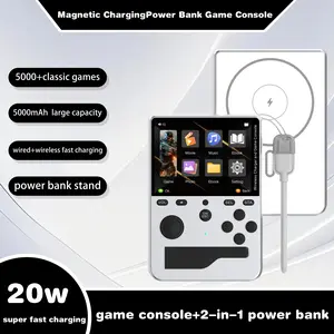 New 5000mAh Power Bank Handheld Game Console 20W Fast Wireless Charging Built-in 6K Games for Apple Android Smartphones Aluminum Alloy Durability TikTokShopBlackFriday