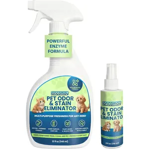 Enzyme Cleaner for Dog & Cat Urine, Pet Urine Odor Eliminator, Enzymatic Carpet Stain Remover for Home, Pet Odor Eliminator Cleaning Spray Kit, 32 Fl Oz + 4 Fl Oz