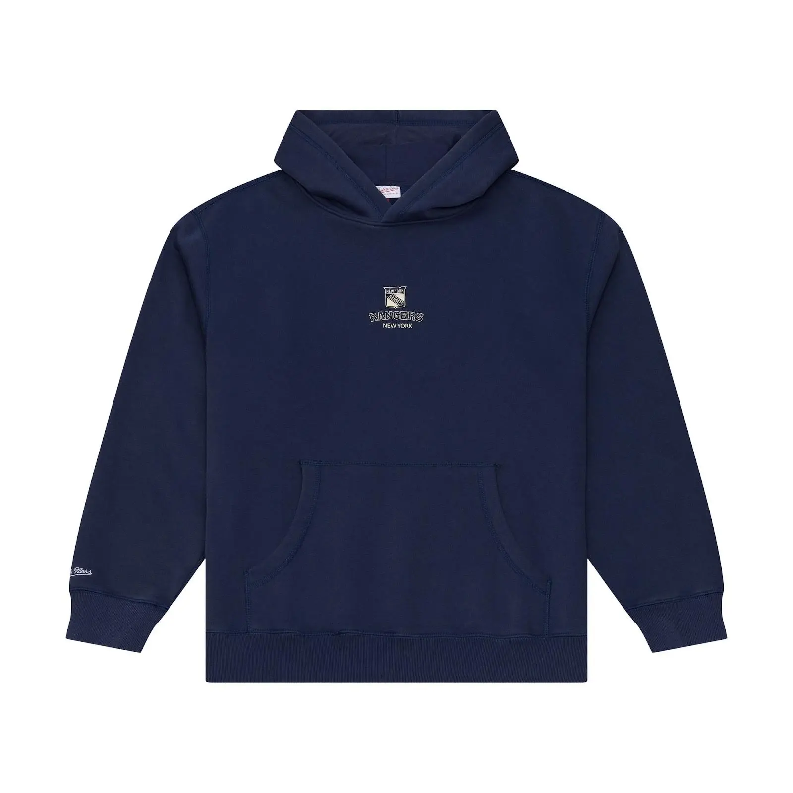 New York Rangers Navy Core Essentials Fleece Hoodie NHL Throwback Sweatshirt Vintage Fan Gear Mitchell & Ness
