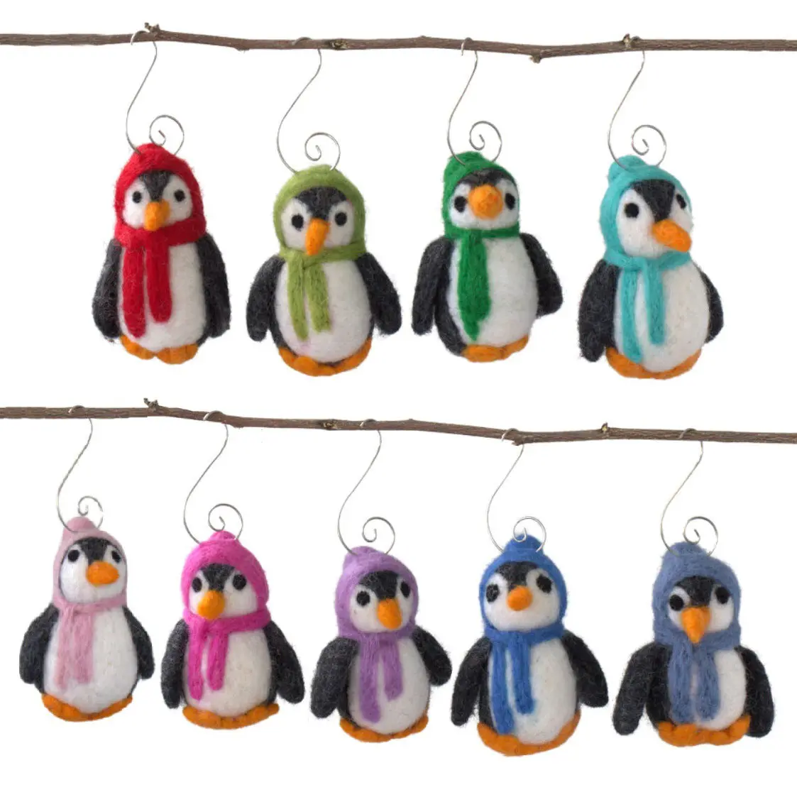 Penguin Christmas Ornaments- PICK YOUR COLORS