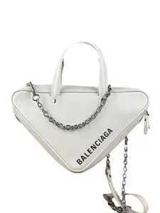 Pre-owned leather Shoulder Bags Balenciaga White Triangle 2Way Bag