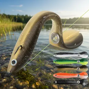 High Elasticity Silicone Swimbait 10cm 6g with Anti-Tear Tail Hook Tangle-Free Design for Bass Pike Freshwater Saltwater Fishing Professional Lure Set Soft Bait Rig Tackle Must-Have Gear