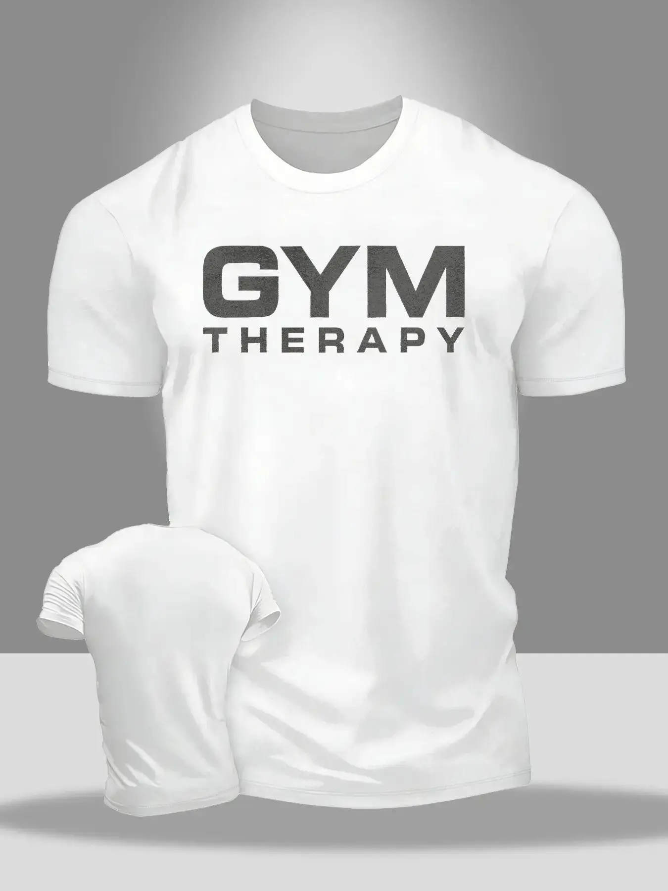 Men Gym Therapy Performance T Shirt Premium Moisture Wicking Athletic Tee Quick Dry Breathable Bodybuilding Fitness Training Top Lightweight Workout Gym Exercise Sports Daily Wear Breathable Trendy Streetwear Vacation Beach Travel Resort Holiday Work Offi