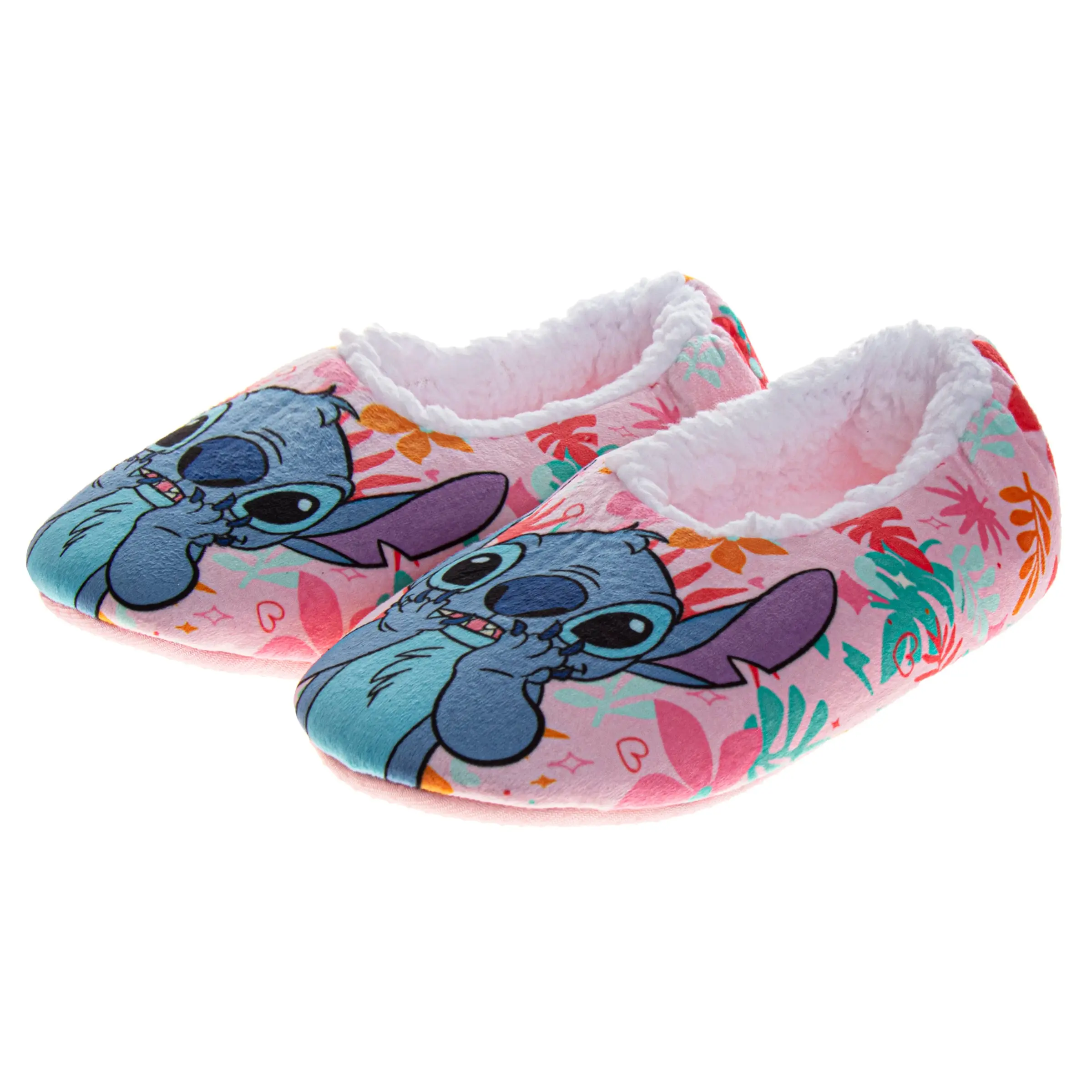 Stitch Slippers for Girls Stitch Design Multicolor Plush Cozy Interior (Little Kid / Big Kid)