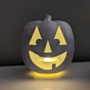 Jack O Lantern Tea Light Candle Holder - Perfect for Halloween Decorations