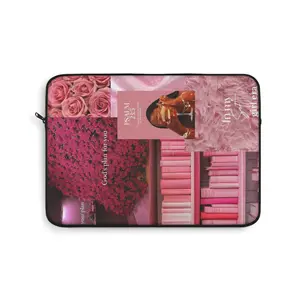 Pink Bookshelf Collage Laptop Sleeve | Floral Rose Aesthetic