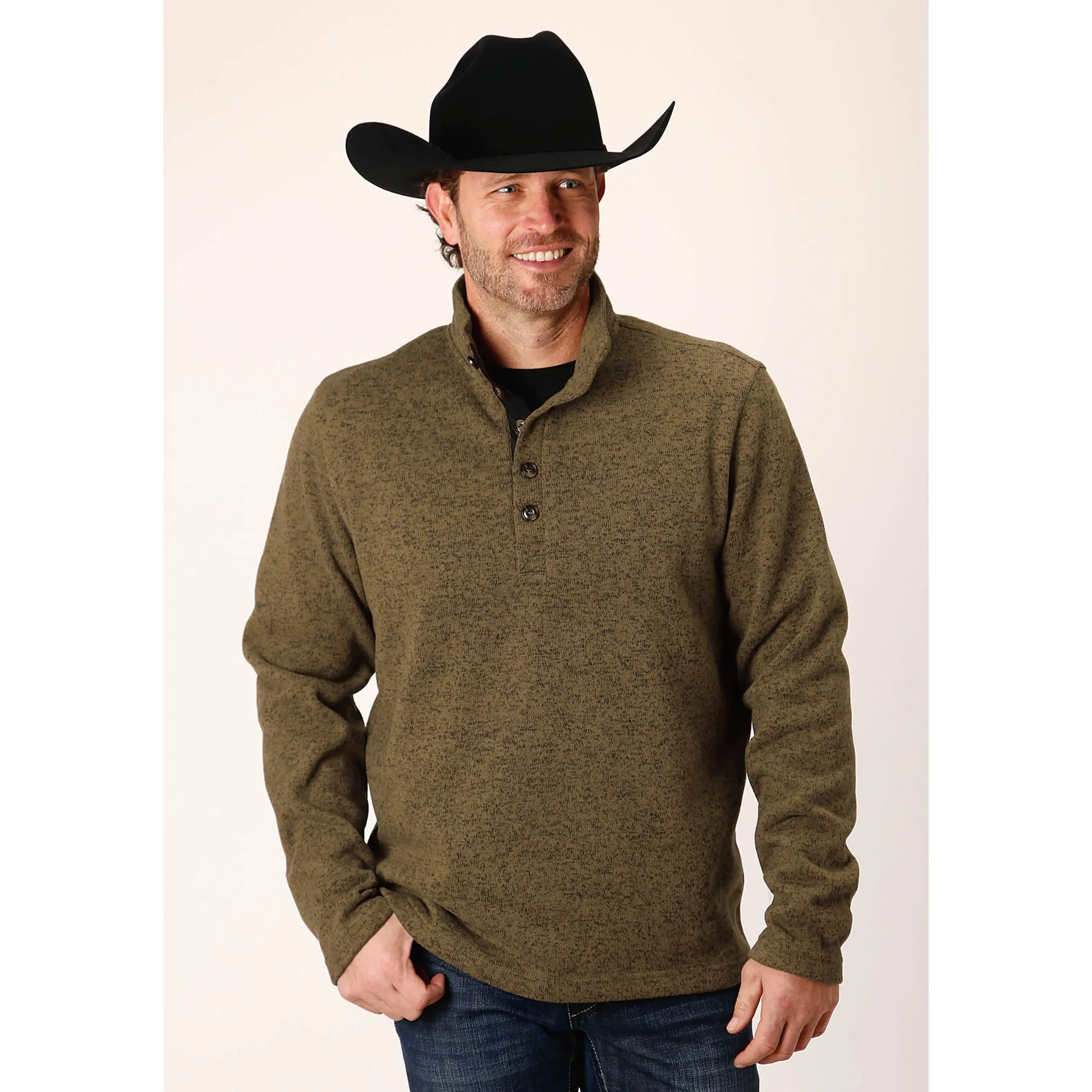 Men's Stetson Brown Western Sweater