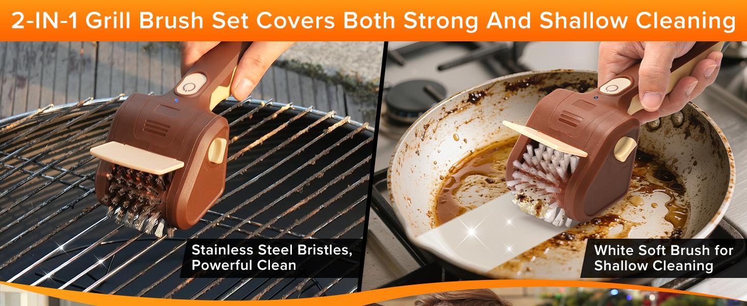 2026 Upgraded BBQ Grill Brush for Outdoor Grill, Cordless Electric Grill Cleaner, Rechargeable Grill Cleaning Tool 2026 Upgraded BBQ Grill Brush for Outdoor Grill, Cordless Electric Grill Cleaner, Rechargeable Grill Cleaning Tool