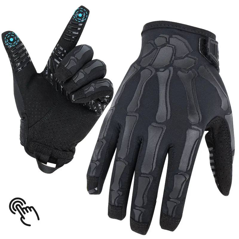 Skeleton Full Finger Tactical Riding Gloves - Non-Slip, Durable, Touchscreen, Breathable, All-Season Biking Gear, Tactical Accessories