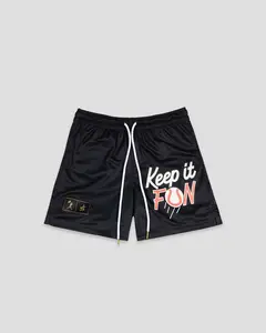 Keep It Fun Diamond Air Youth Mesh Shorts (Black) - Baseballism x Austin Schultz