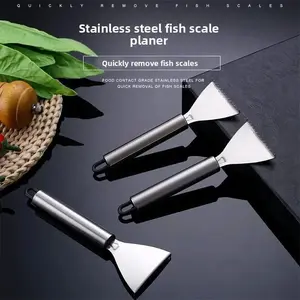 2PCS Stainless steel fish scaler, a household fish-cleaning kitchen tool set.