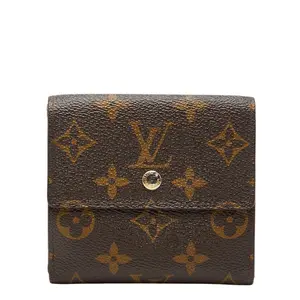 Pre-owned Louis Vuitton Canvas Small Leather Goods Portefeuille Elise Monogram Wallet