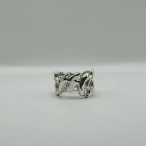 M.U.D. (Mind Under Distress) Collection- 1of1 Pure Silver Heavy Tarnish-Resistant Ring Symbolizing Mental Strength