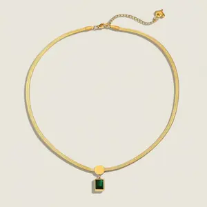 Emerald Green Pendant Necklace