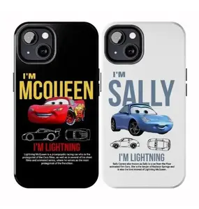 Sally and McQueen Cars Tough Phone Case for iPhone 17 16 15 14 13 12 11 Pro Plus Pro Max X XS XR Tough 2 Phoen Case
