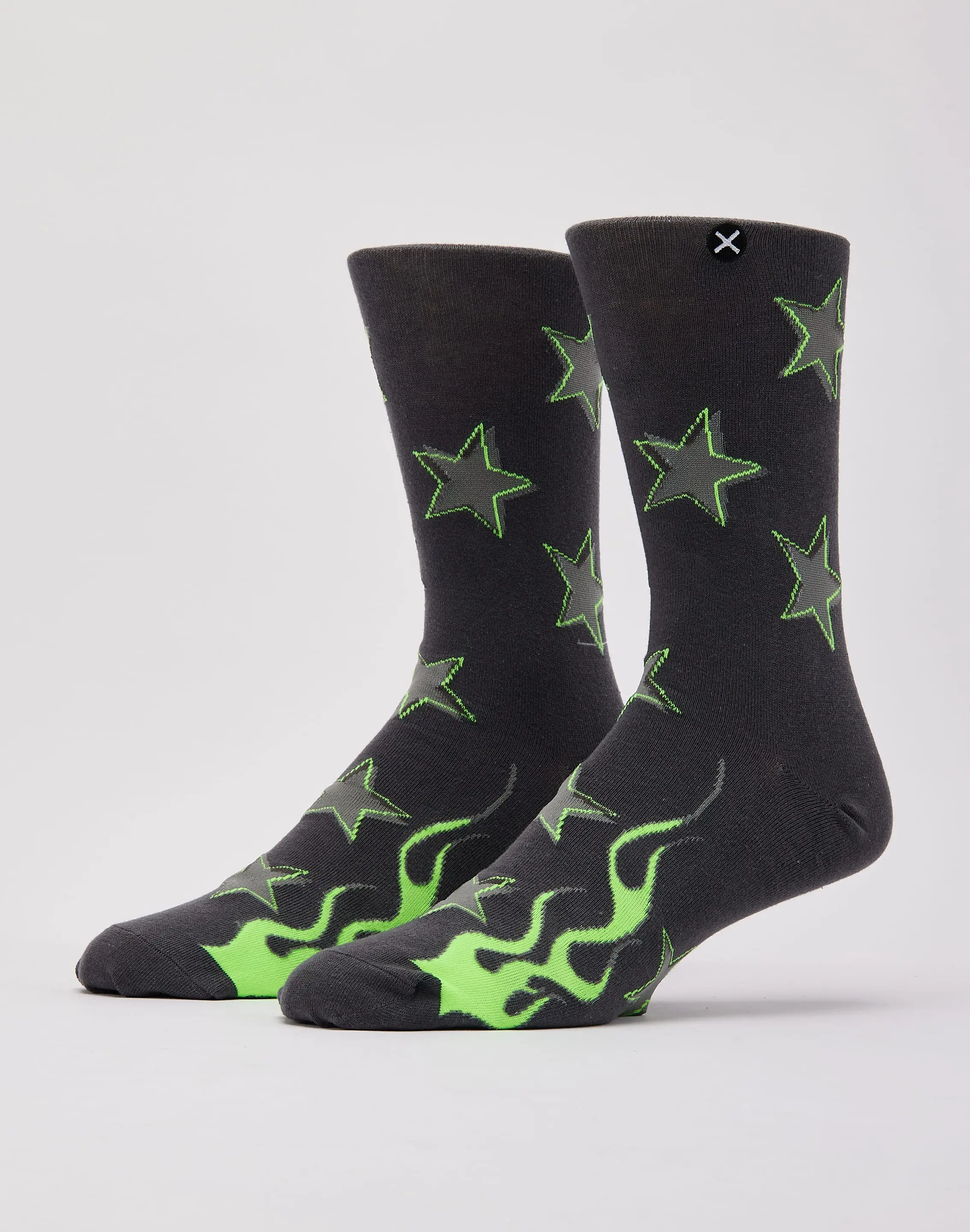 Mens Odd Sox Stars And Flames Crew Socks