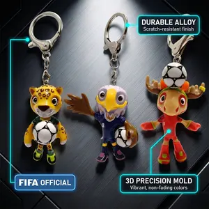 FIFA 2026 Football Merchandise Keychain – Mascot keychain – Commemorative Souvenir Gift – A Must-Have for Fans  Official World Cup Keychain