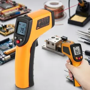 High Precision Handheld Infrared Thermometer, Non-Contact Temperature Gun for Automotive & Electrical Work, Fast Response, Durable Anti-Slip Design, Multi-Function Tool for HVAC and DIY Use.