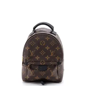Pre-owned Louis Vuitton Canvas Coated Backpacks Palm Springs Backpack Monogram Canvas Mini by Rebag