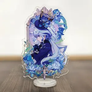 2025 Mihoyo Furina Genshin Impact Game Figure Acrylic Keychain Backpack Pendant Standing Sign Desktop Decoration Toy Goods Gift
