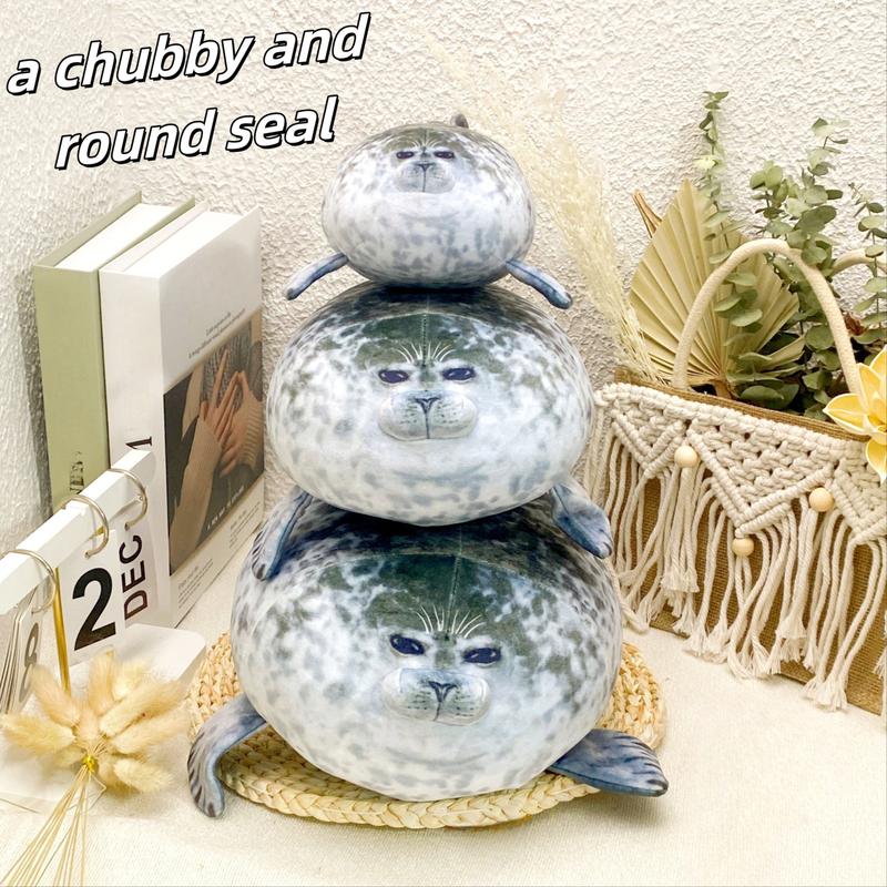 Adorable Seal Plush Toy, Cute Stuffed Animal Doll, Animal Shaped Plush Throw Pillow Cushion for Sleeping Soothing, Comfy Stuffed Cushion for Home Decoration