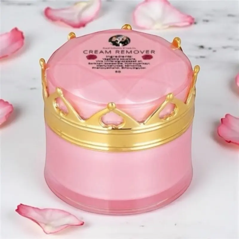 Fast-Acting Lash Jelly Remover with Grape Seed Oil, Gentle Non-Drying Gel for Eyelash Extension Removal, Rose Scent, For Professional Use, 5g, Cosmetic, Gentle Non-Drying Eye Makeup Remover, Eyelash Extension Remover
