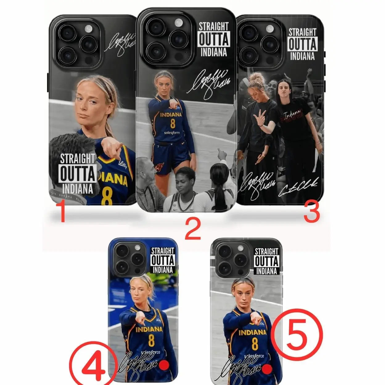 Sophie Cunningham, Caitlin Clark Phone Case, Straight Outta Signature Phonecase Cover For iPhone