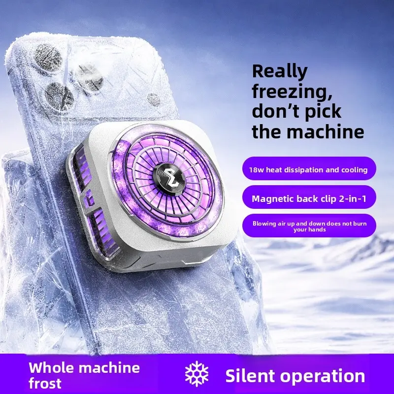 New Cooling Fan CX21 Ice Version Magnetic Clip Dual Use Phone Cooler Semiconductor Refrigeration Gaming Accessory heatsink For Phone Cellphone Cooler