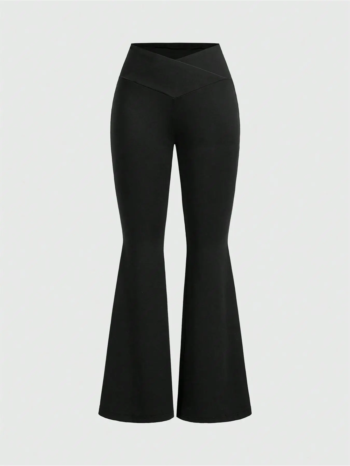 Women's Plain Flare Leg Sweatpants, Casual Comfy Bell Bottom Trousers for Daily Wear, Ladies Bottoms for Spring & Fall, Womenswear