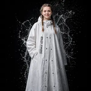 Unisex Lightweight Waterproof Rain Poncho, Portable Rain Coat for Daily Commute and Outdoor Activities