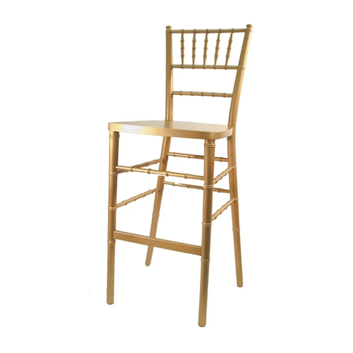 212 MAIN American Classic BB-101-GL Wooden Chiavari Barstool - Gold, Contemporary Chair, Solid Beech Wood Frame with Wooden Construction