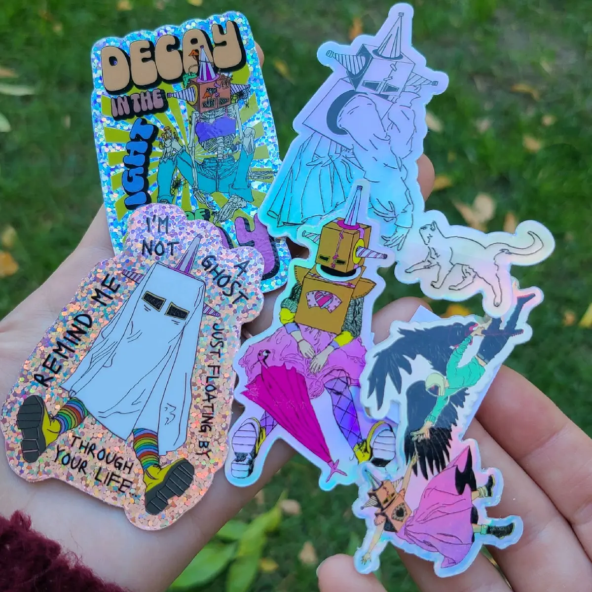 5 Holographic "Sonya The Robot"/ Bekka Jean Stickers