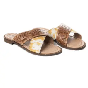 MUKLUK WESTERN HAND-TOOLED SANDALS