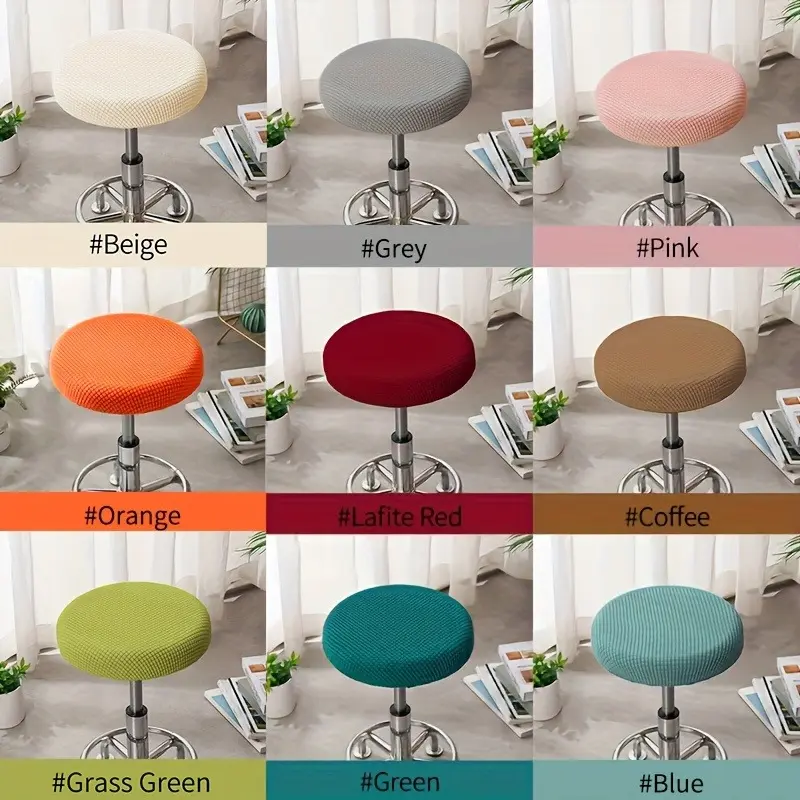 1 PC Adjustable Round Seat Cover, Detachable Washable Chair Cover, Chair Protection Cover, Chair Seat Covers, Washable Chair Protector, Chair Protective Cover